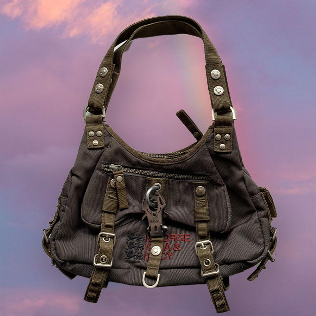 Vintage Y2K George Gina Lucy Olive Green Bag