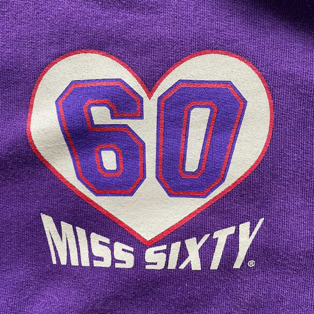 Vintage Y2K Skater Miss Sixty Luxury Purple Sweatshirt (XS/S)
