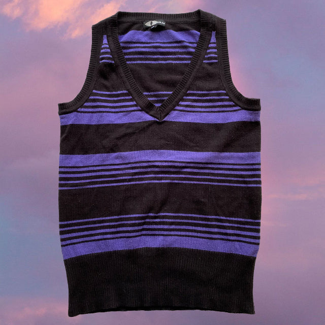 Vintage 90's Striped Skater Sweater Vest (M)
