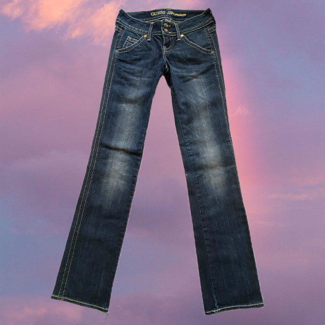 Vintage Y2K Guess Jeans Low Waist Blue Bootcut Jeans (34 EU/UK 6)
