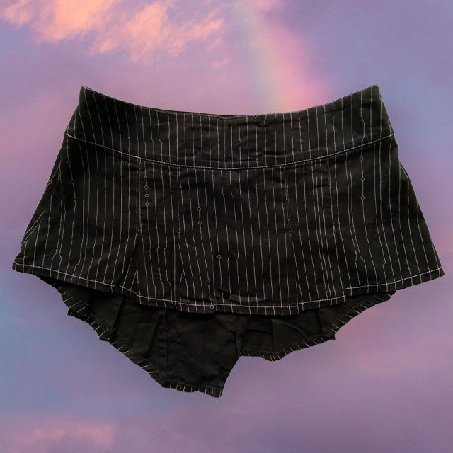 Vintage 90's Cyberdog Rave Pinstripe Skirt (S)