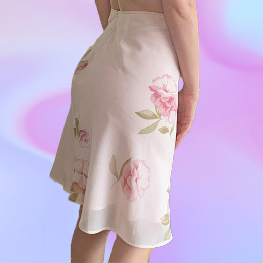 Vintage 90's Fairy Floral Midi Skirt