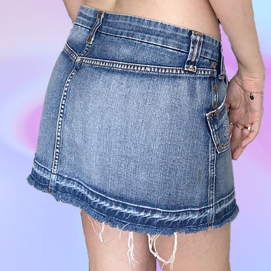 Vintage Y2K Micro Mini Denim Skirt