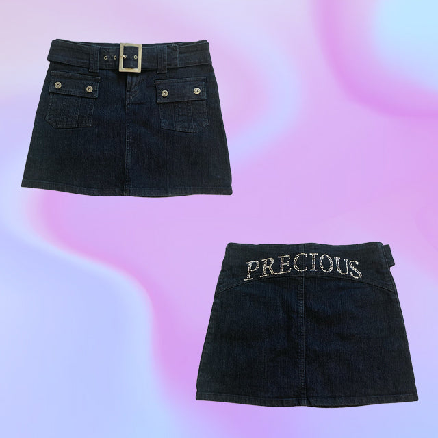 Vintage Y2K "PRECIOUS" Denim Mini Skirt
