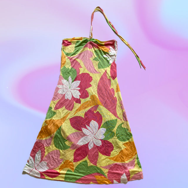 Vintage Y2K Summer Halter Dress