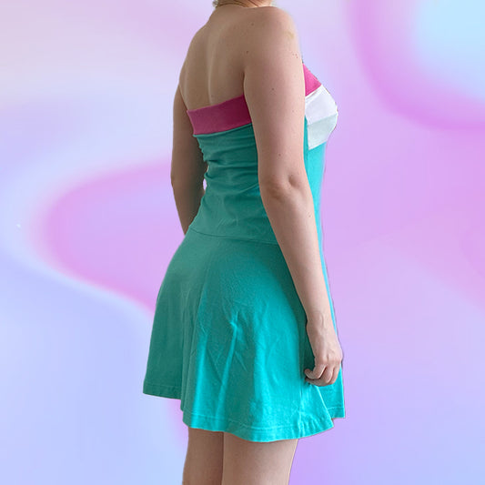 Vintage 90's Lacoste Strapless Dress
