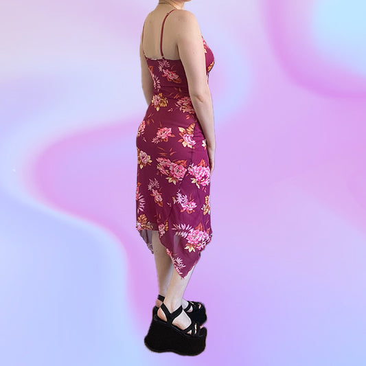 Vintage 90's Kookai Floral Mesh Maxi Dress