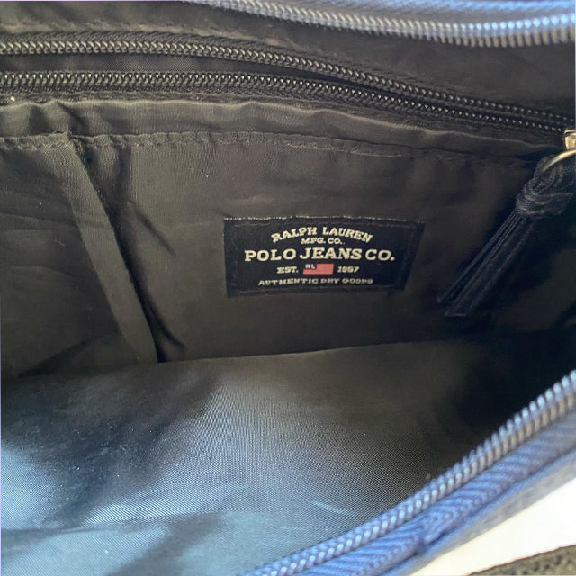 Vintage 90's Polo Ralph Lauren Navy Shoulder Bag