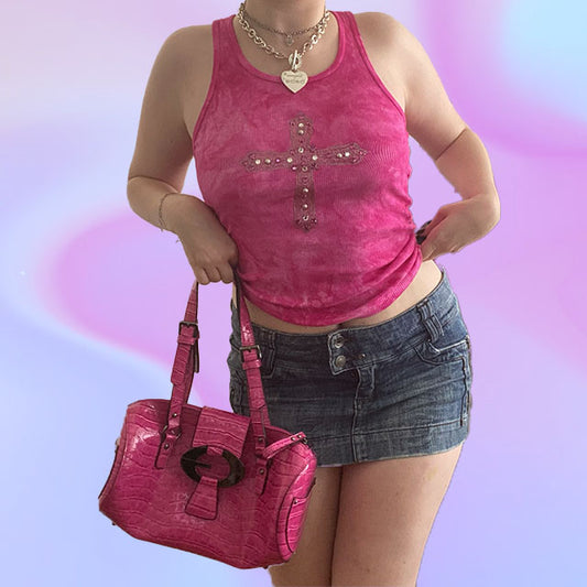 Vintage Y2K Guess Pink Bowling Bag