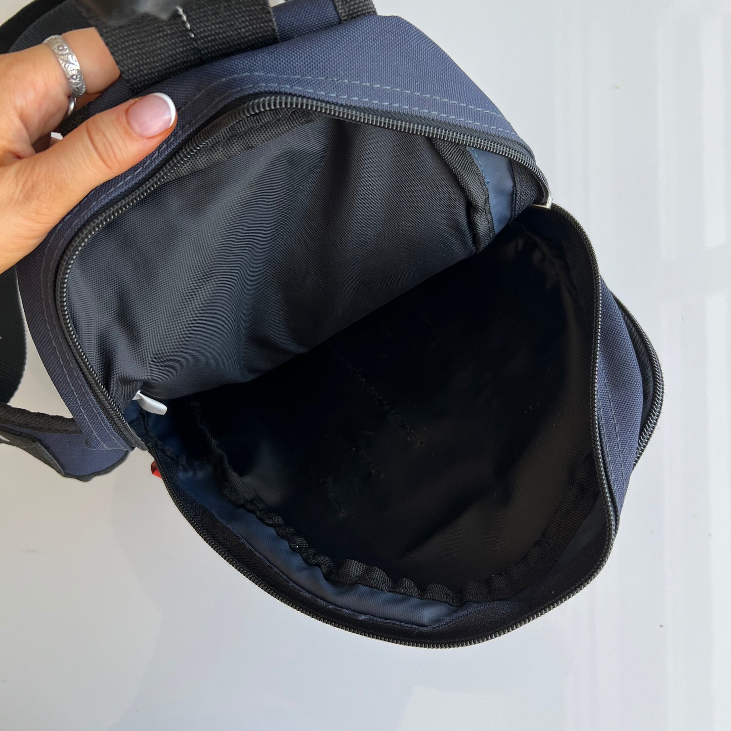 Vintage 90’s Techwear Navy One Shoulder Backpack