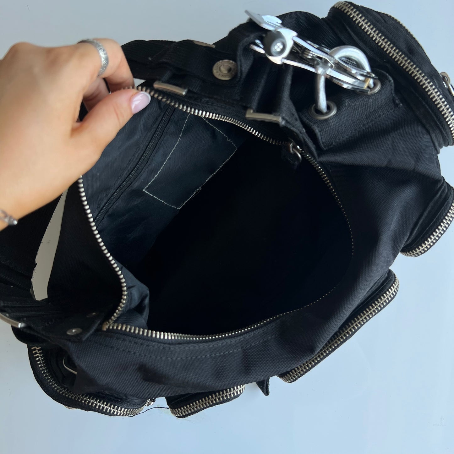 Vintage Y2K Cyber George Gina & Lucy Black Bag