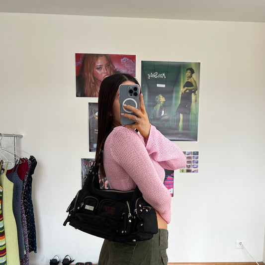 Vintage Y2K Cyber George Gina & Lucy Black Bag