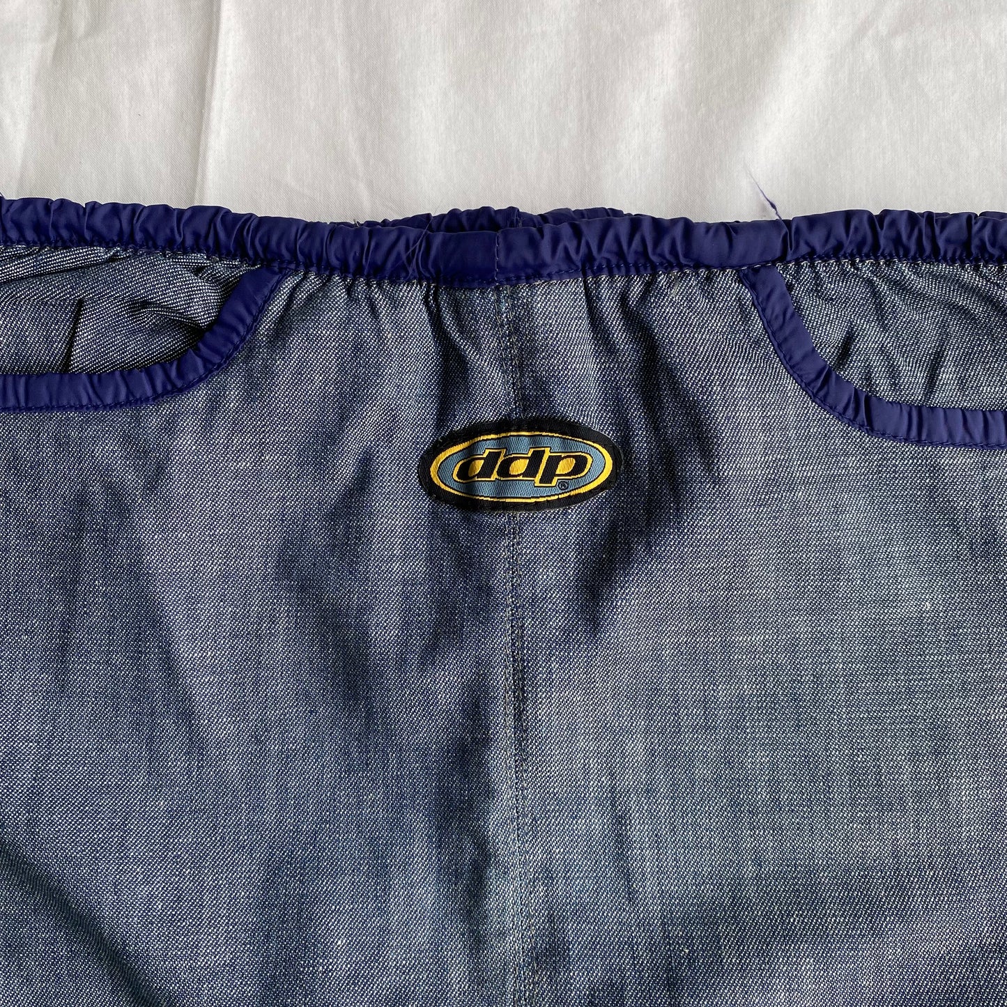 Vintage 90's Techwear Denim Maxi Cargo Skirt with Toggle Detail (34 EU - 6 UK - 2 US)