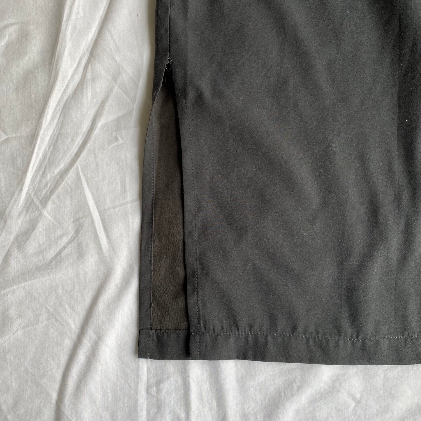 Vintage 90's Techwear Grey Nylon Cargo Maxi Skirt with Waist Toggle (36 EU - 8 UK - 4 US)