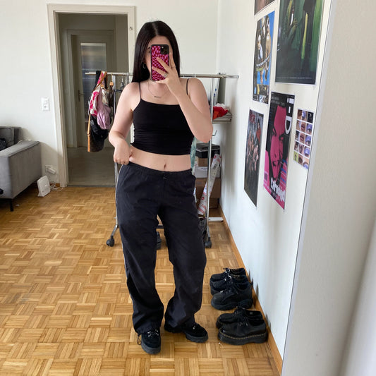 Vintage 90's Sporty Low Waist Trainer Pants with Toggle Detail (XS)