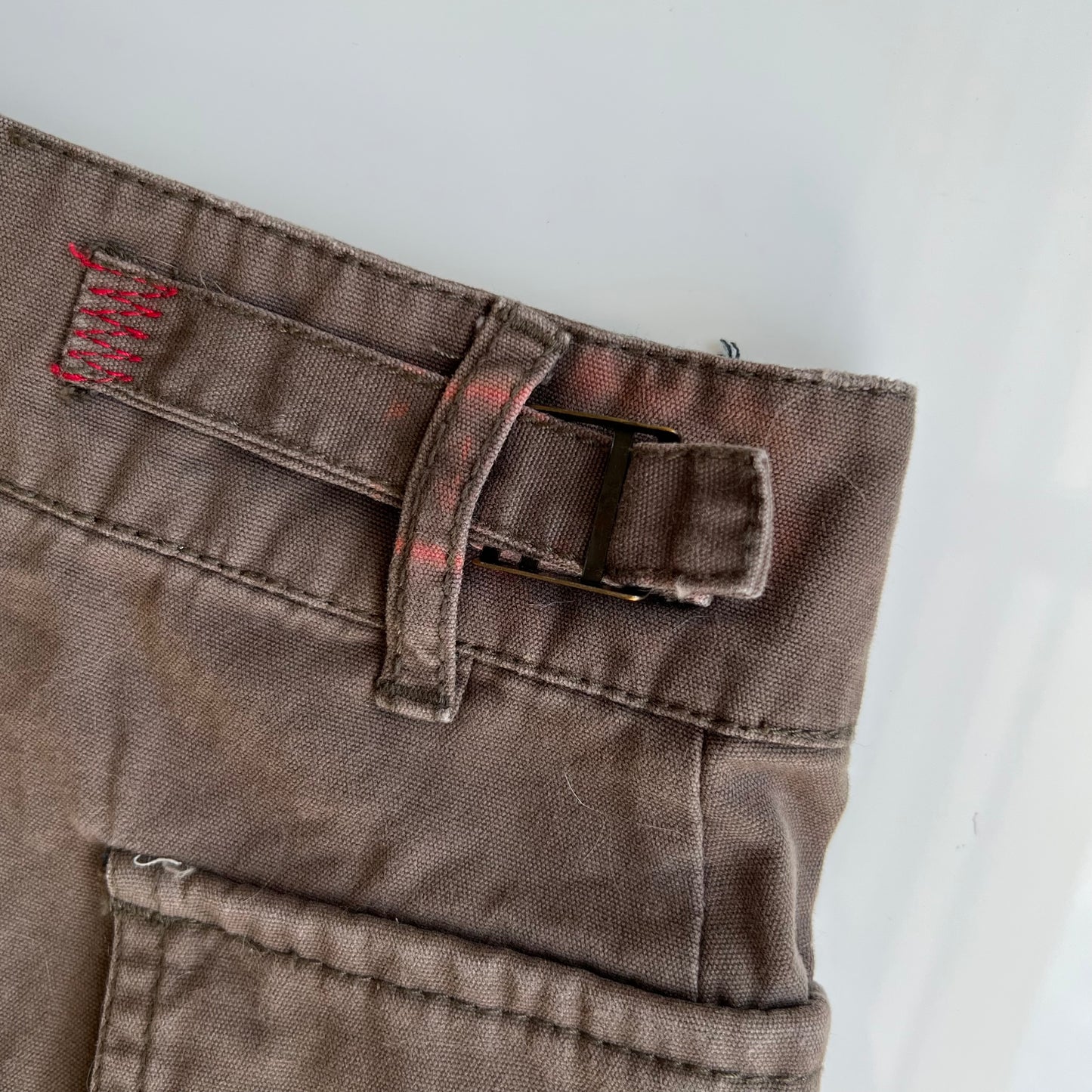 Vintage 90's Grunge Brown and Black Cargo Mini Skirt (38 EU / UK 10 / US 6)