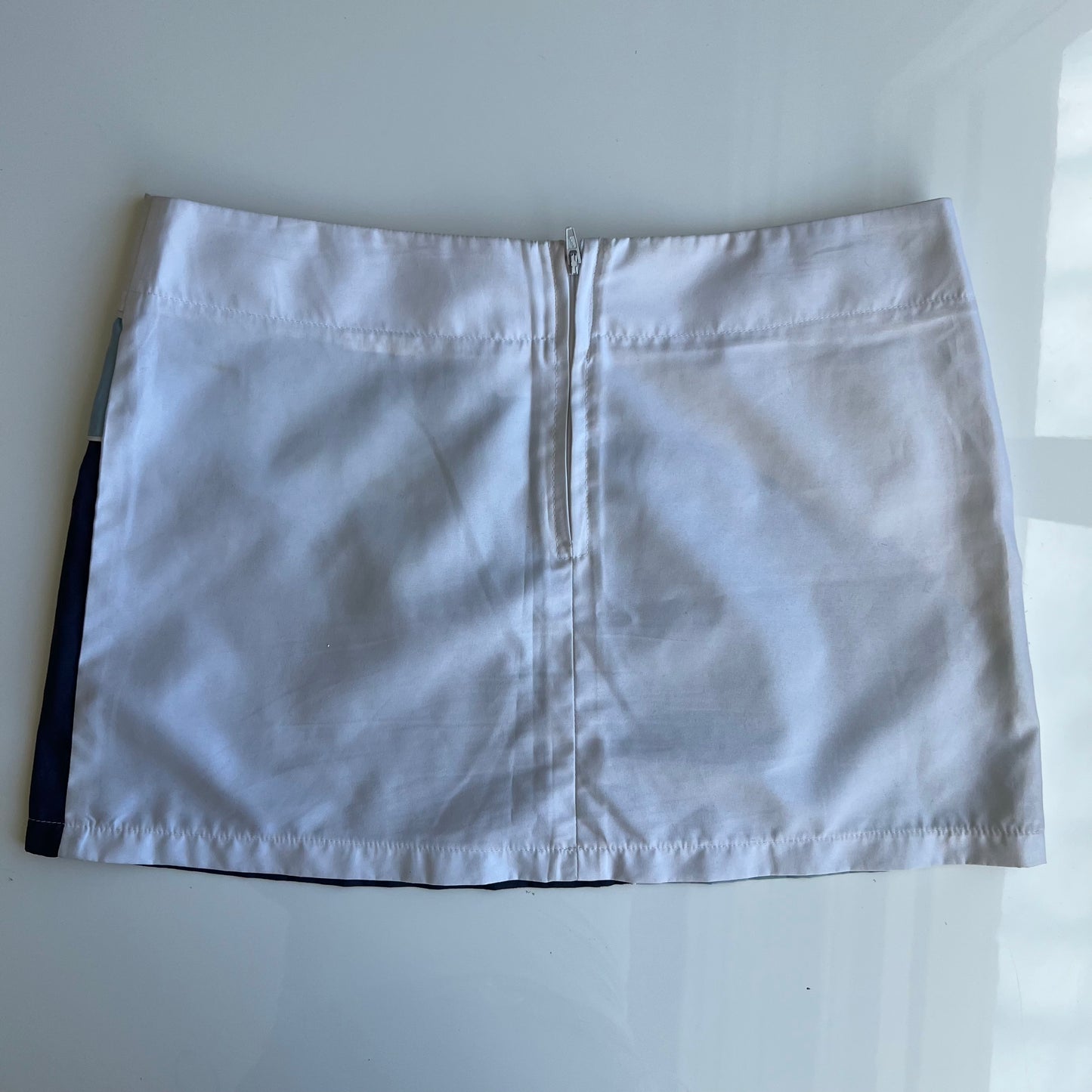 Vintage 90's Summer Blue and White Mini Skirt (S)