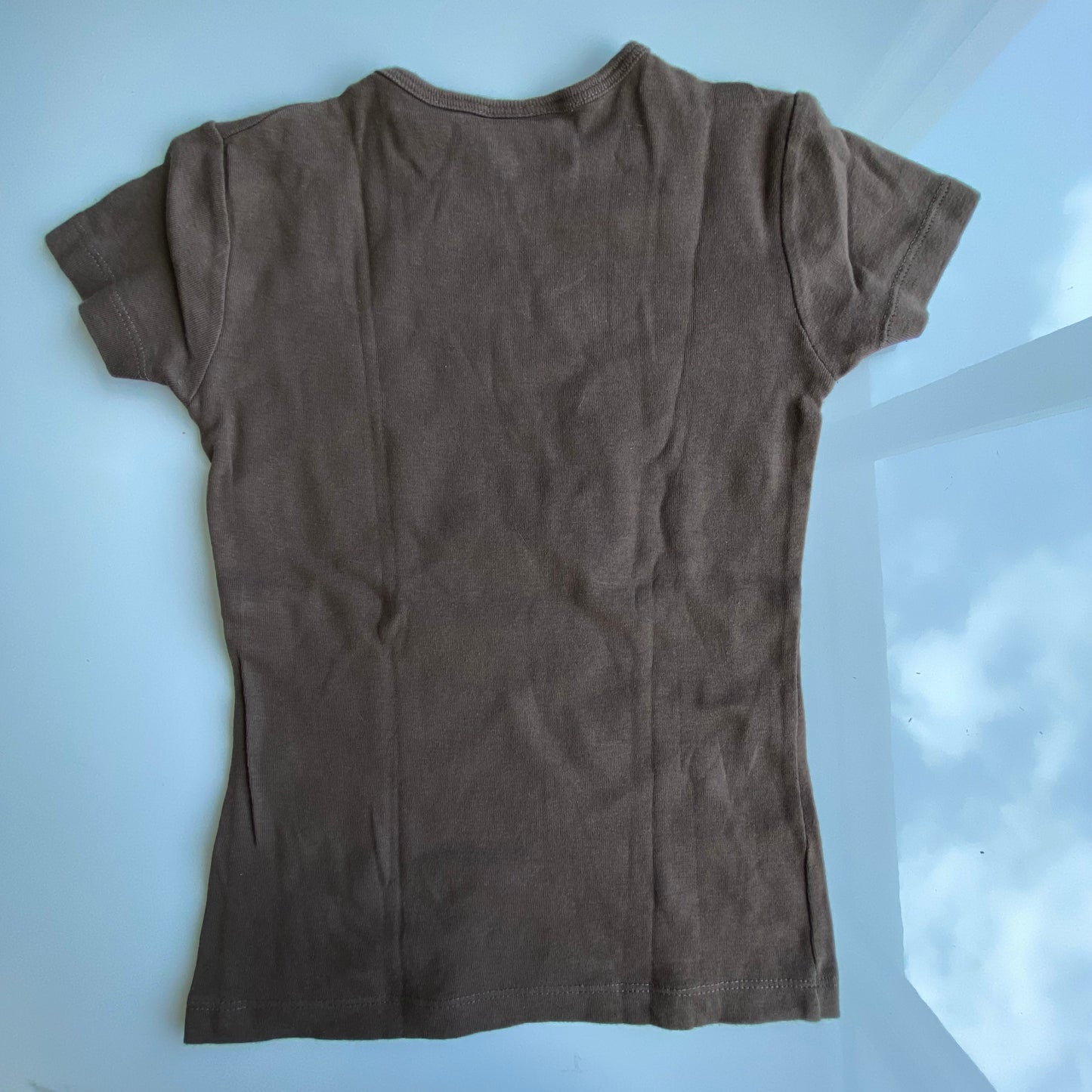 Vintage 90's "Lucky Girl" Brown Baby Tee (XXS/XS)
