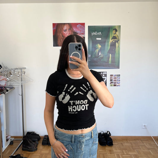 Vintage 90's Skater Do Not Touch Graphic Baby Tee (S)