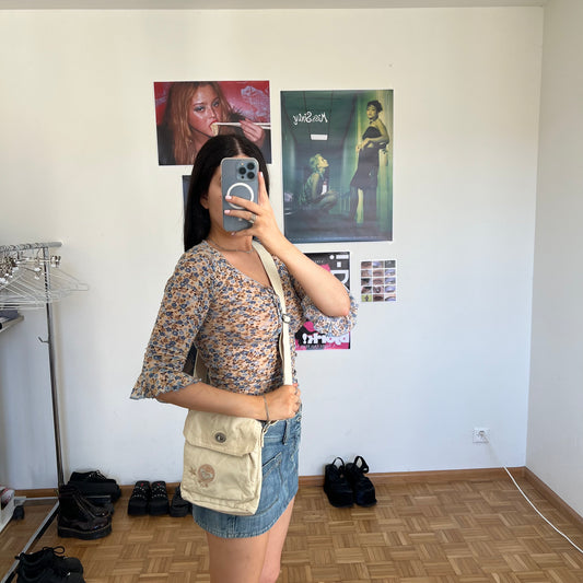 Vintage 90's Skater Cream Cargo Crossbody Side Bag