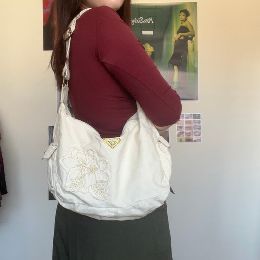 Vintage 90's Skater Sporty Cream Shoulder Bag