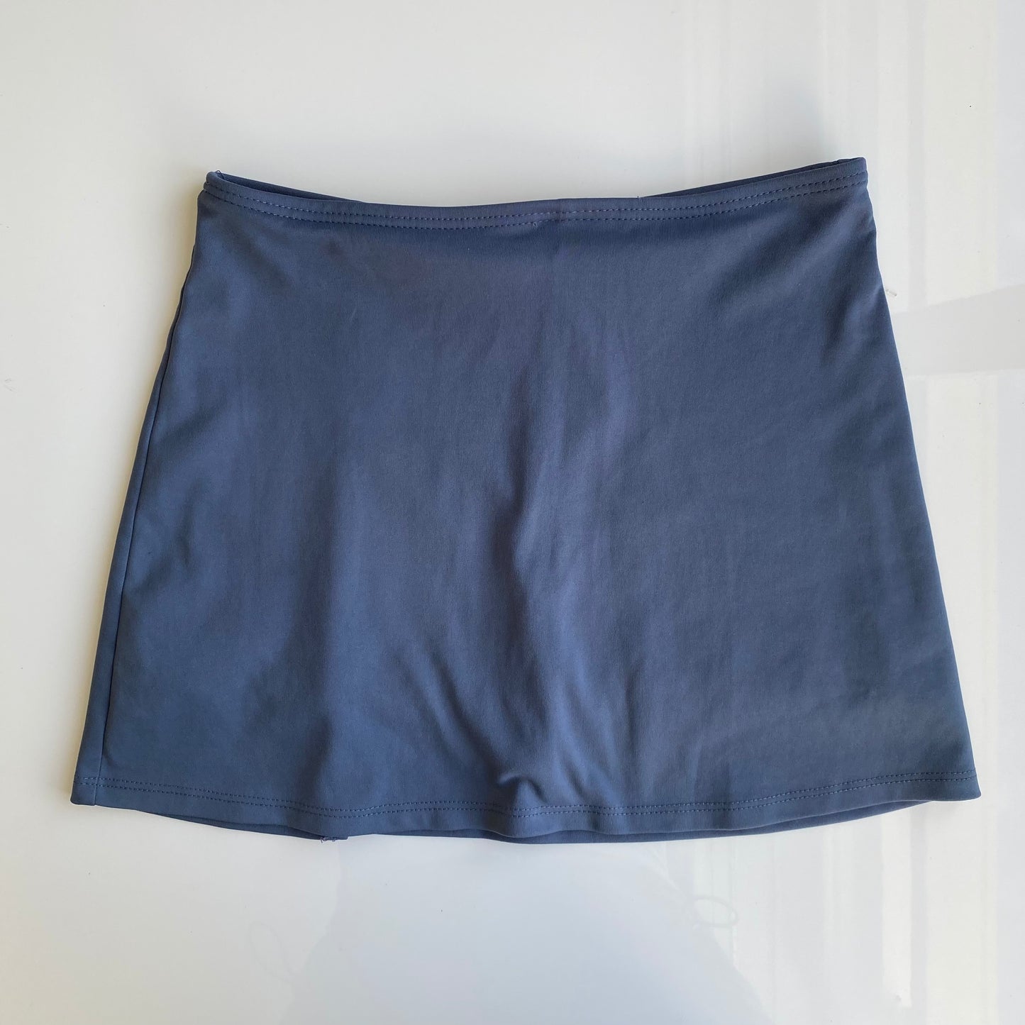Vintage 90's Beachwear Blue Mini Skirt with Shorts Underneath (XS)