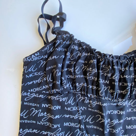 Vintage 90’s Morgan de Toi Monogram Black Cami Top (M)