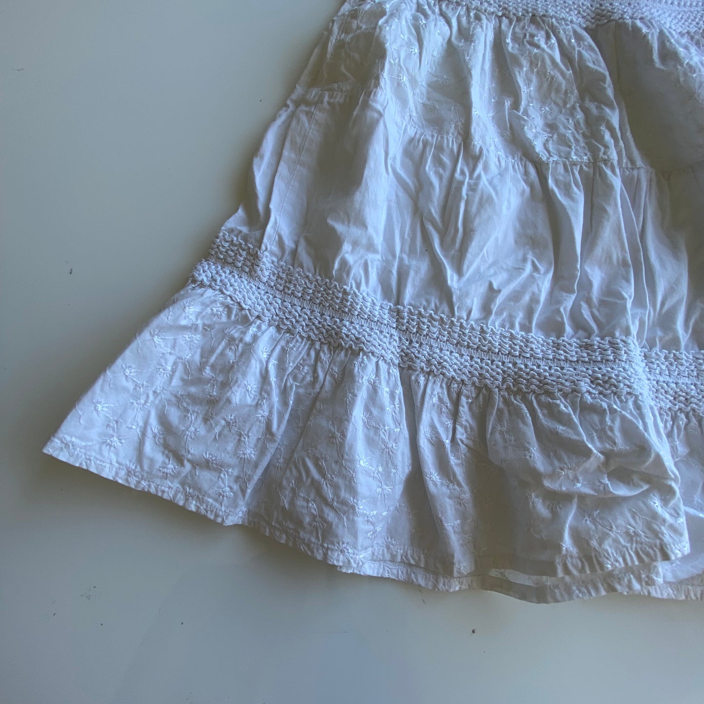 Vintage 90’s Fairy Boho White Midi Skirt (XS)