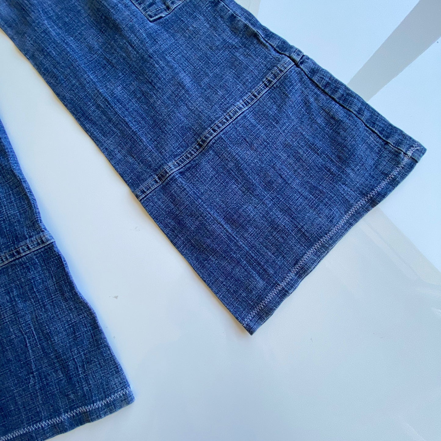 Vintage 90’s Cyber Rave Low Waist Flared Cargo Jeans (XS)