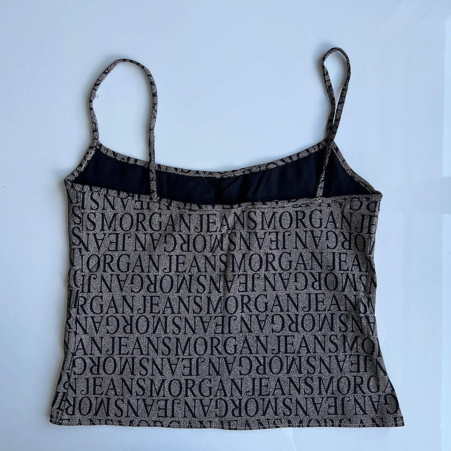 Vintage 90's Morgan de Toi Grey Monogram Logo Cami Top (S/M)