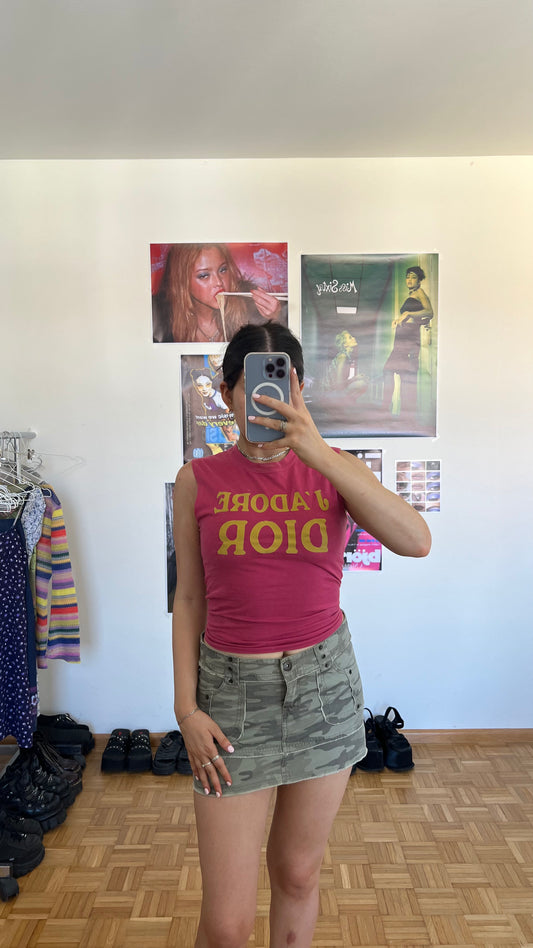 Vintage 90's Camo Cargo Mini Skirt (34 EU / UK 6 / US 2)
