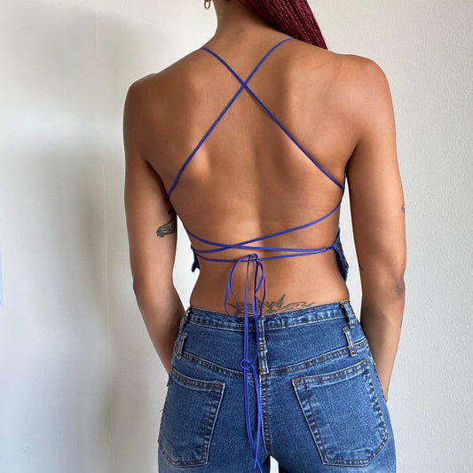 Vintage Y2K Festival Sequin Butterfly Top (S/M)