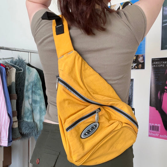 Vintage 90's Techwear Purple One Shoulder Backpack