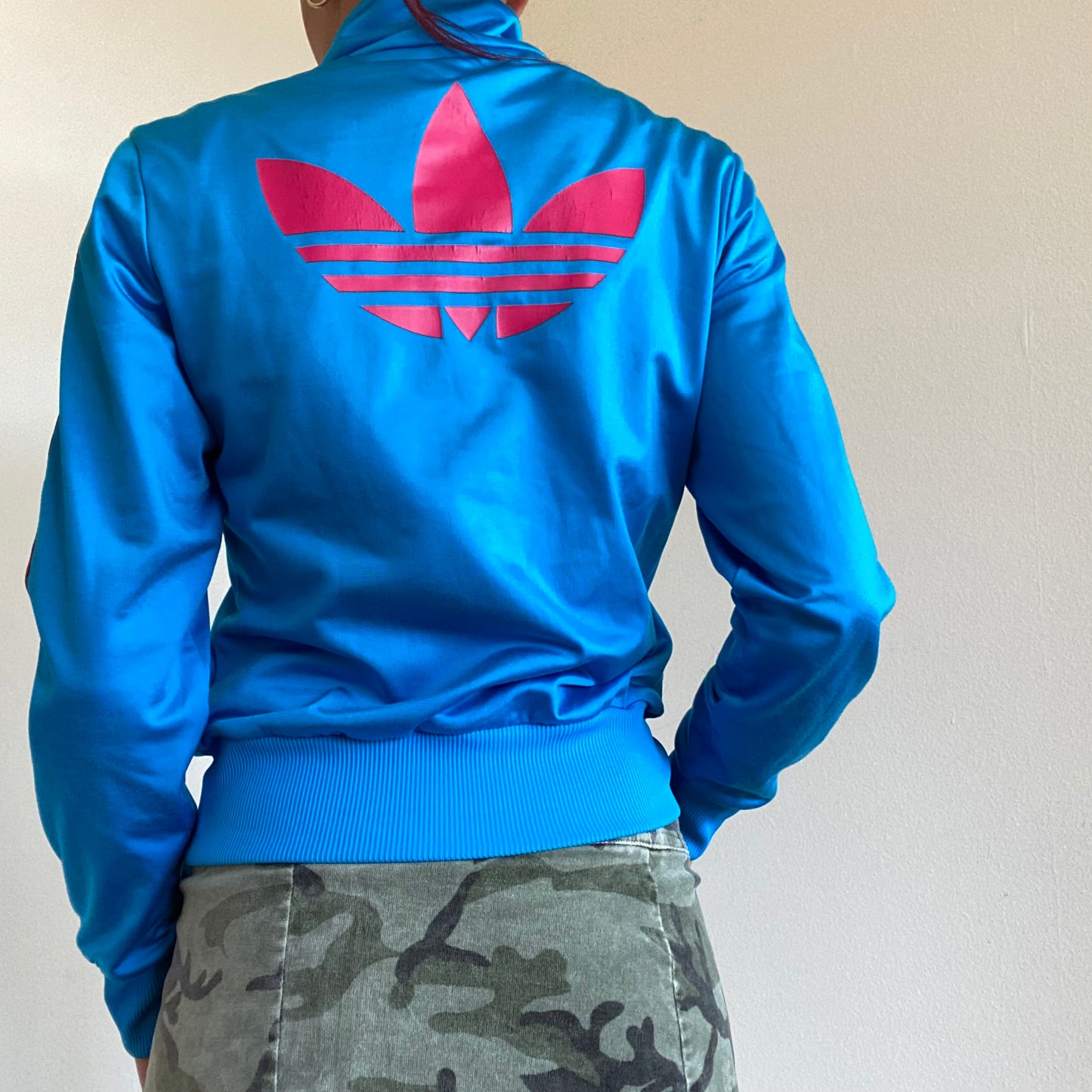 Vintage 90’s Sporty Blue and Pink Adidas Zip Up (M)