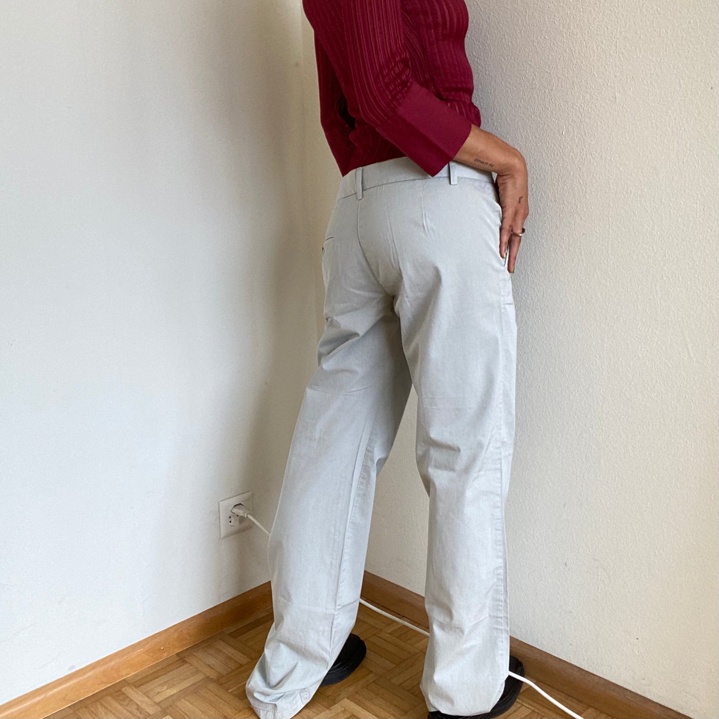 Vintage 90's Killah Miss Sixty Skater Cream Workwear Baggy Pants (M)