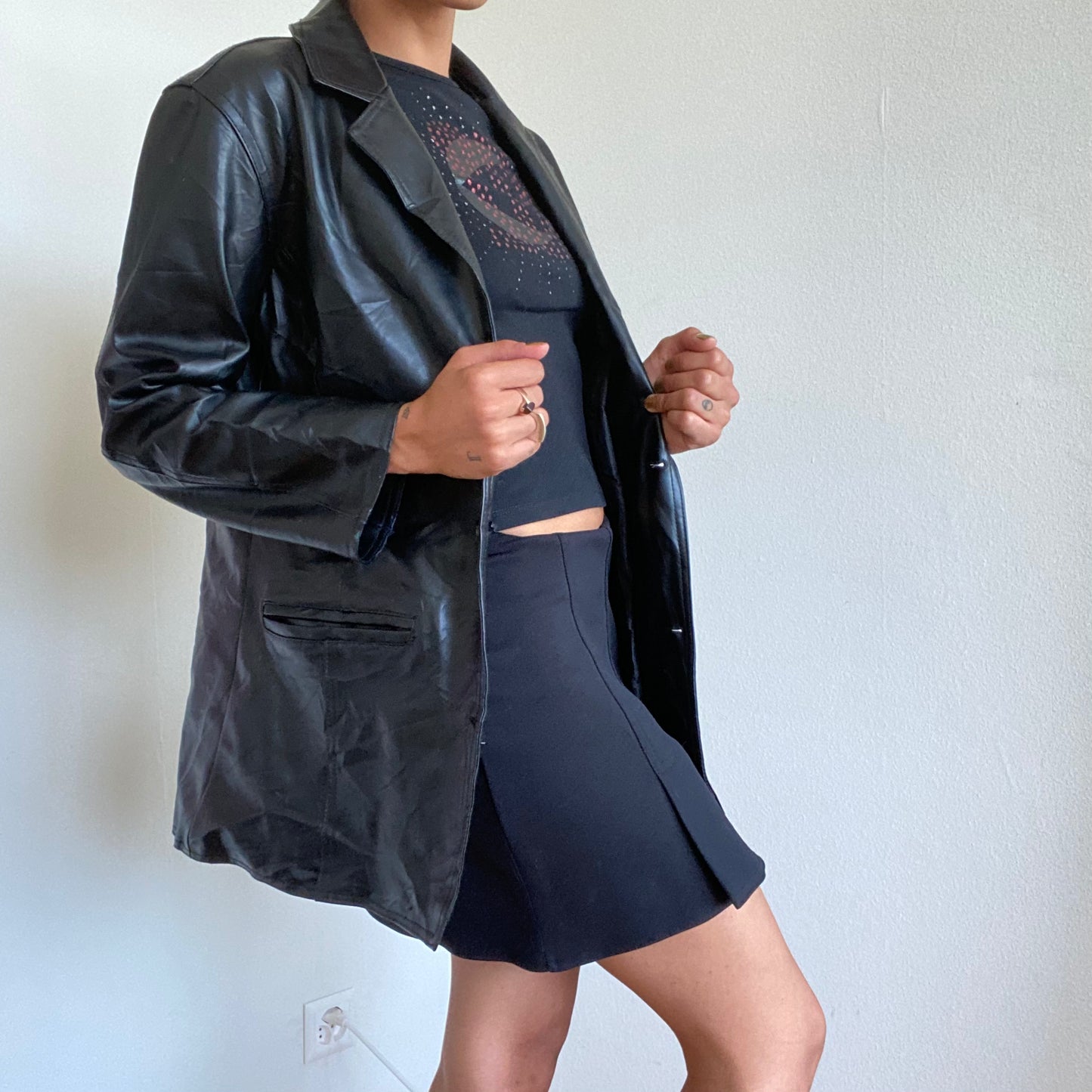 Vintage 90's Morgan de Toi Classic Black Pleated Mini Skirt (S)