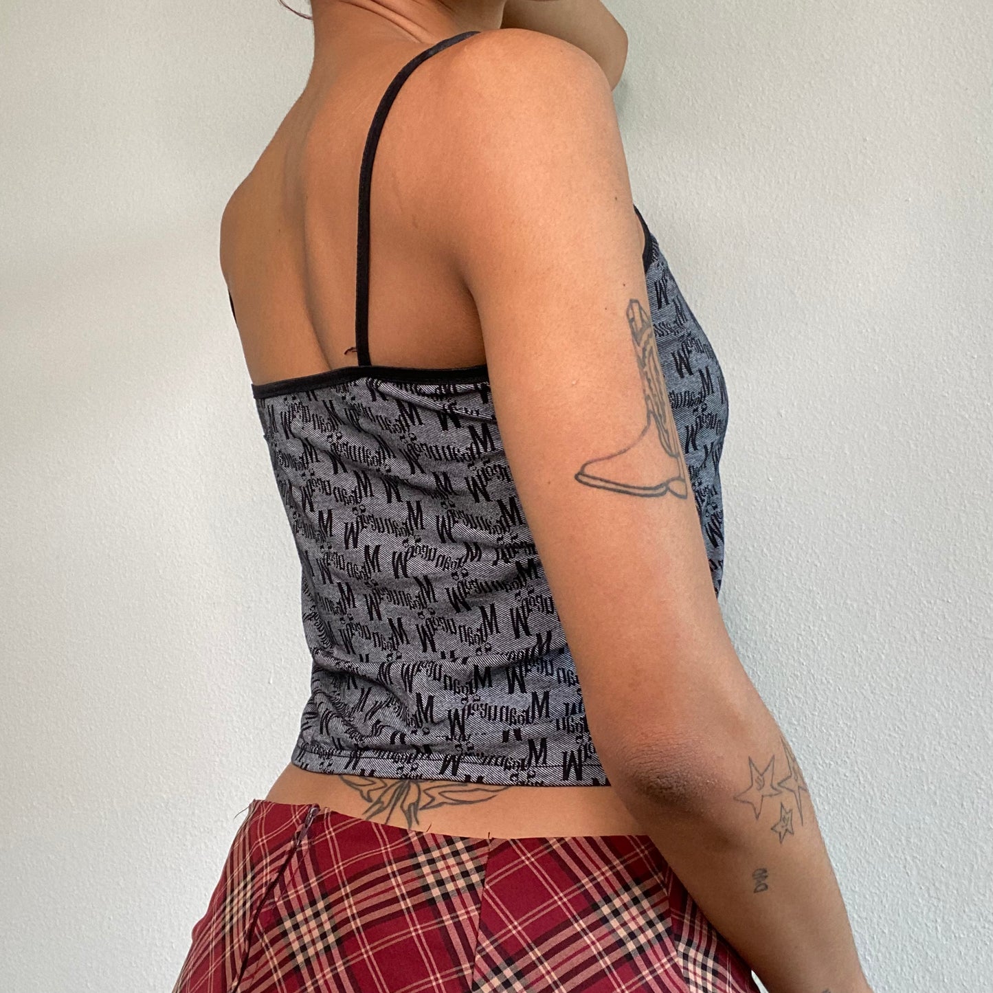 Vintage 90's Morgan de Toi Grey Monogram Cami Top (M)
