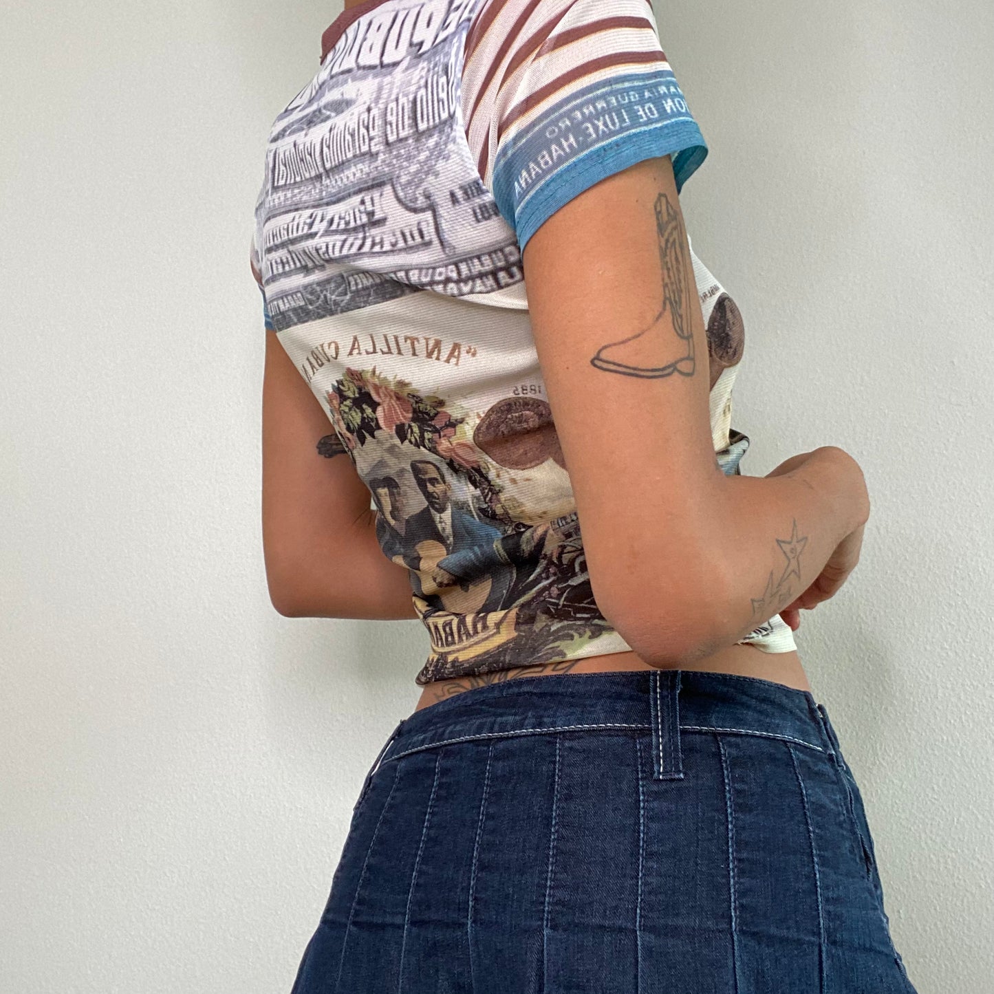 Vintage 90's Archive Cop Copine Mesh Baby Tee (S)