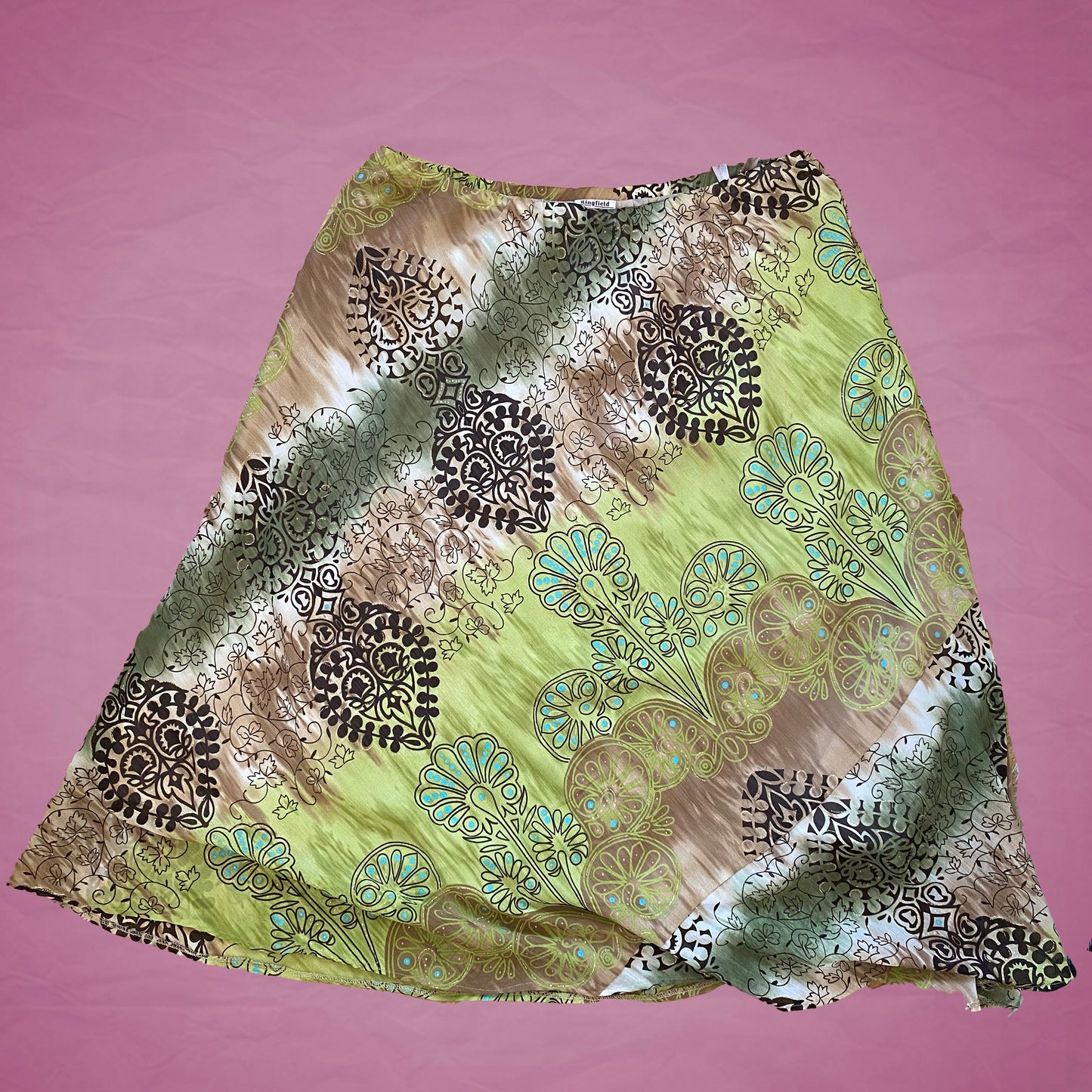 Vintage Y2K Fairy Green Maxi Skirt