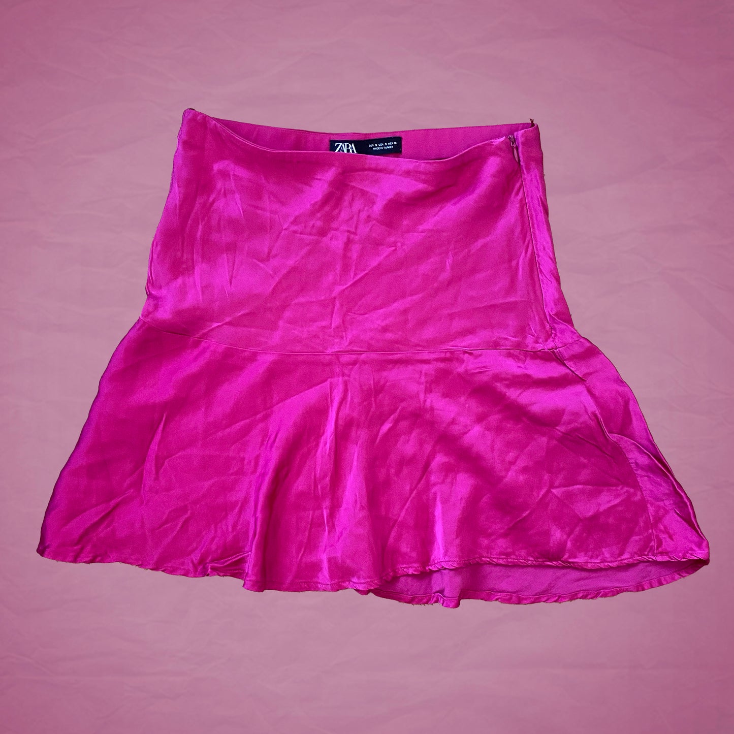 Vintage Y2K Hot Pink Silky Skirt