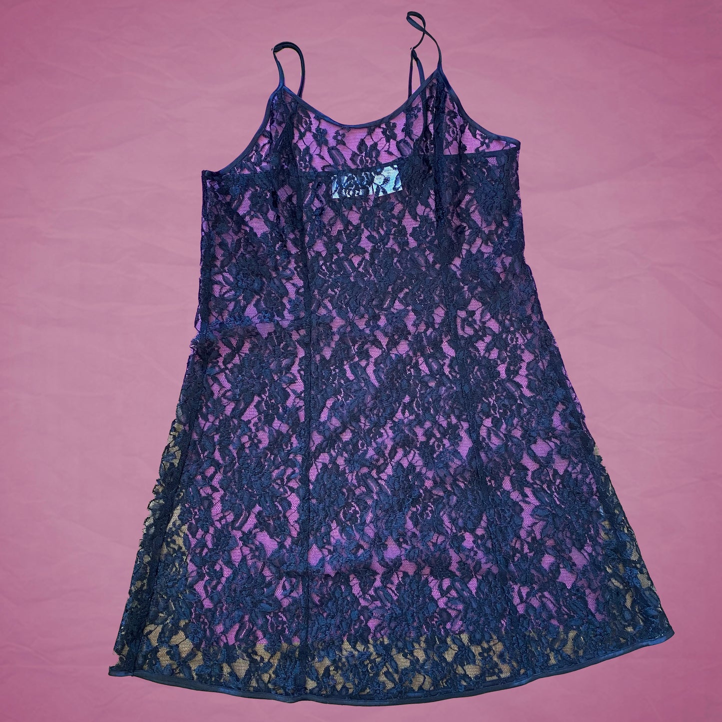 Vintage 90's Black Lace Slip