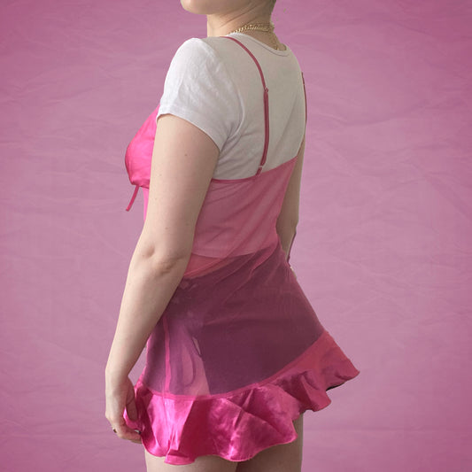 Vintage Y2K Pink Sheer Slip