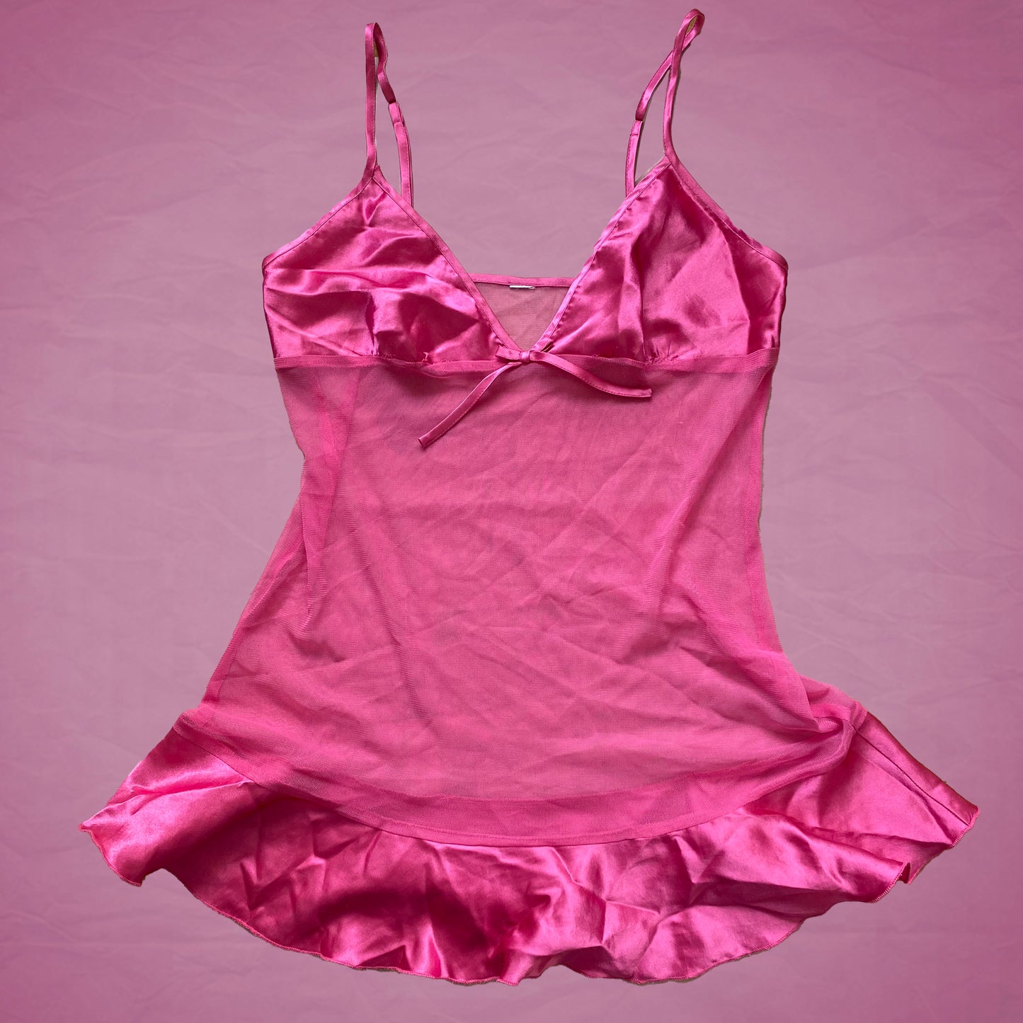 Vintage Y2K Pink Sheer Slip