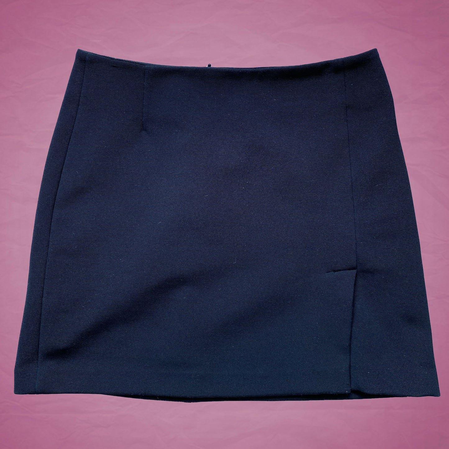 Vintage 90's Classic Black Miniskirt with Slit