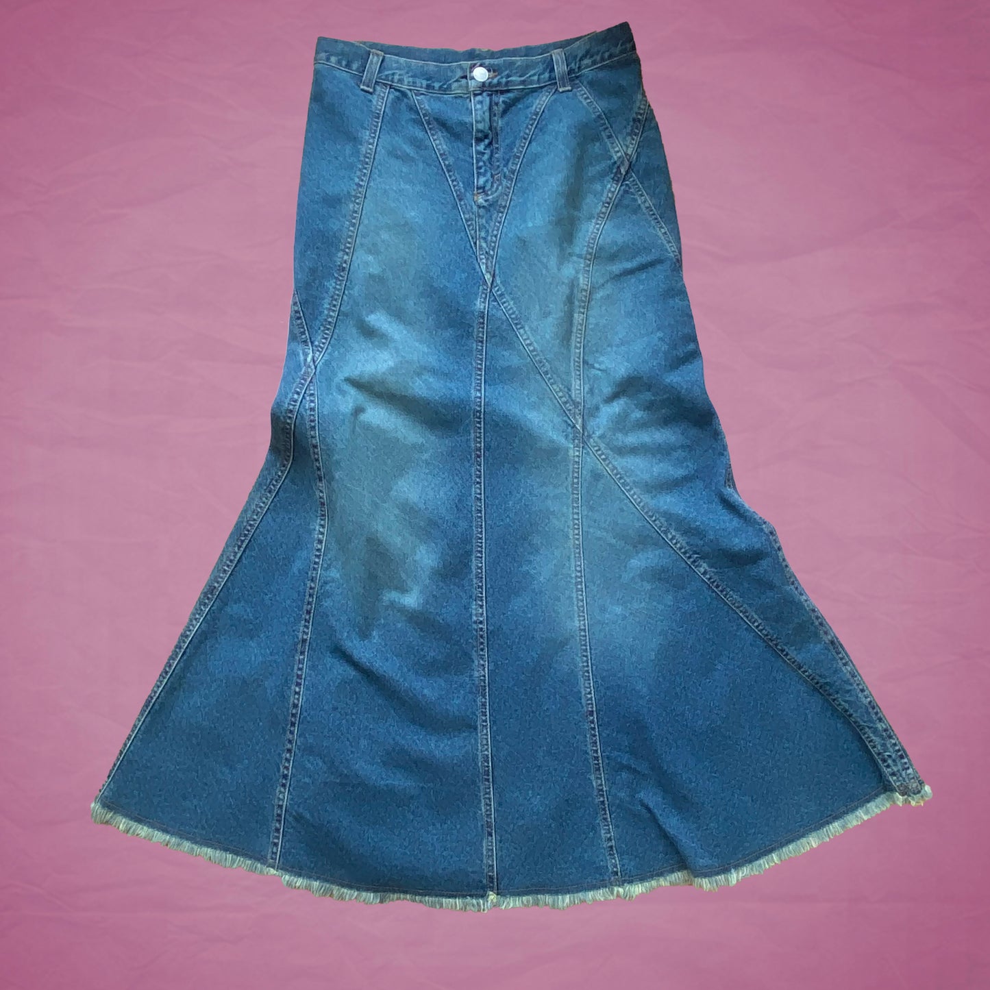 Vintage 90's Denim Maxi Skirt
