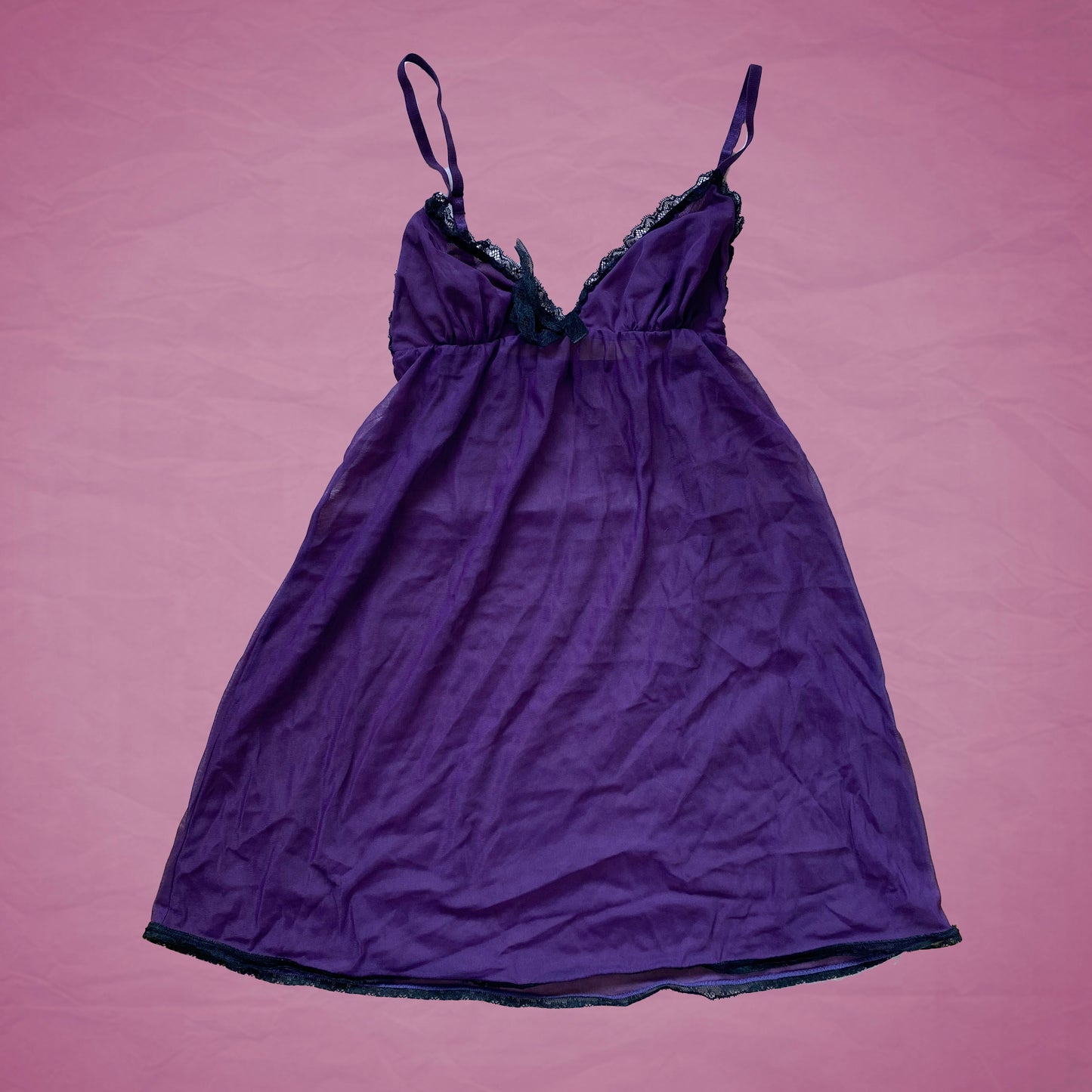 Vintage Y2K Purple Mesh Slip