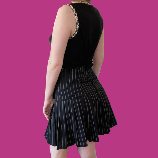 Vintage Y2K Grunge Pinstripe Skirt