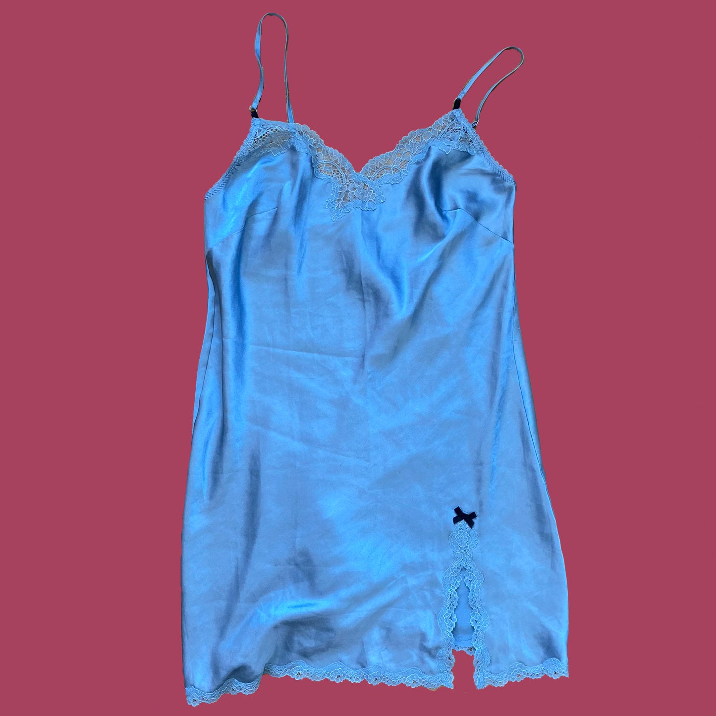 Vintage Y2K Blue Victoria's Secret Slip