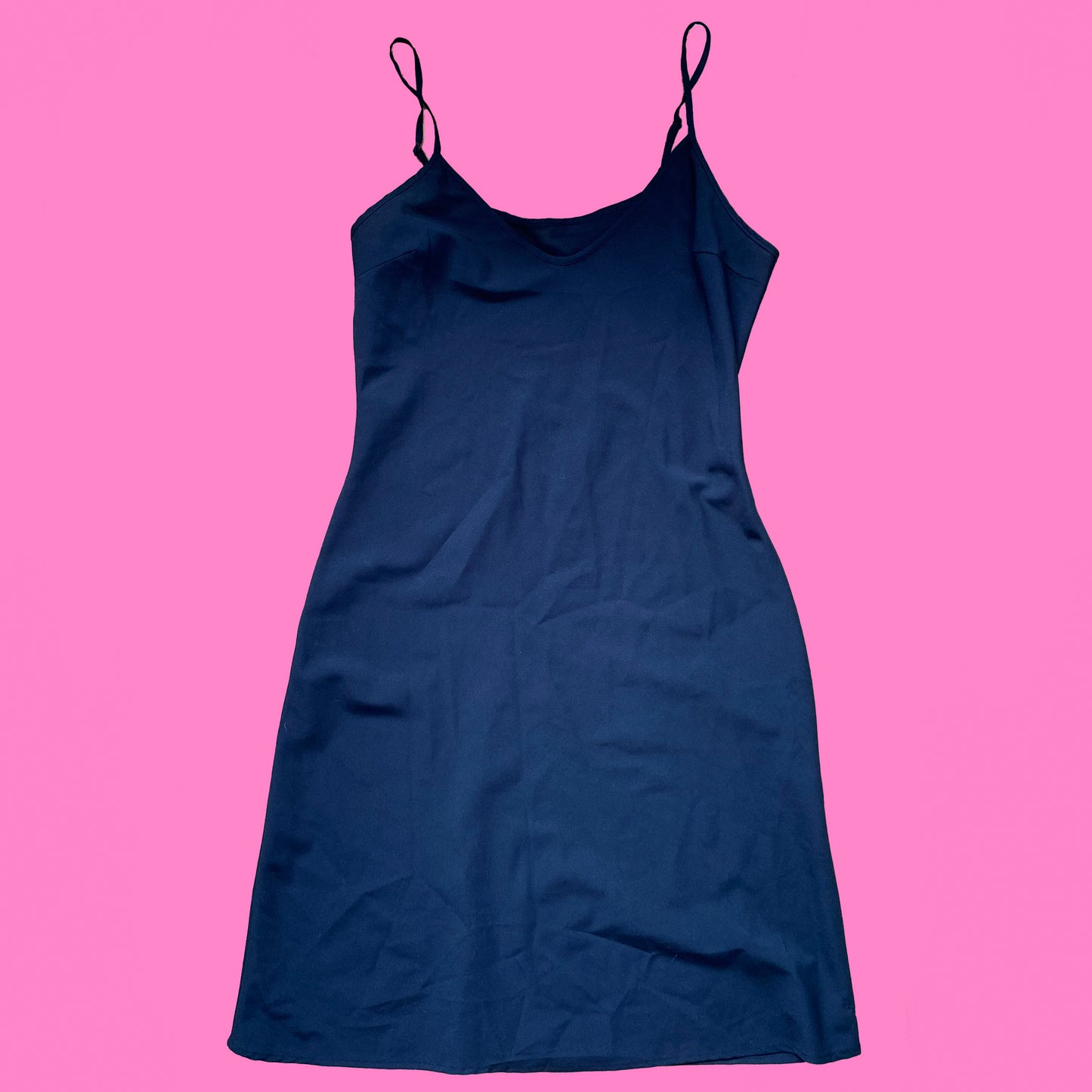 Vintage 90's Black Midi Slip Dress