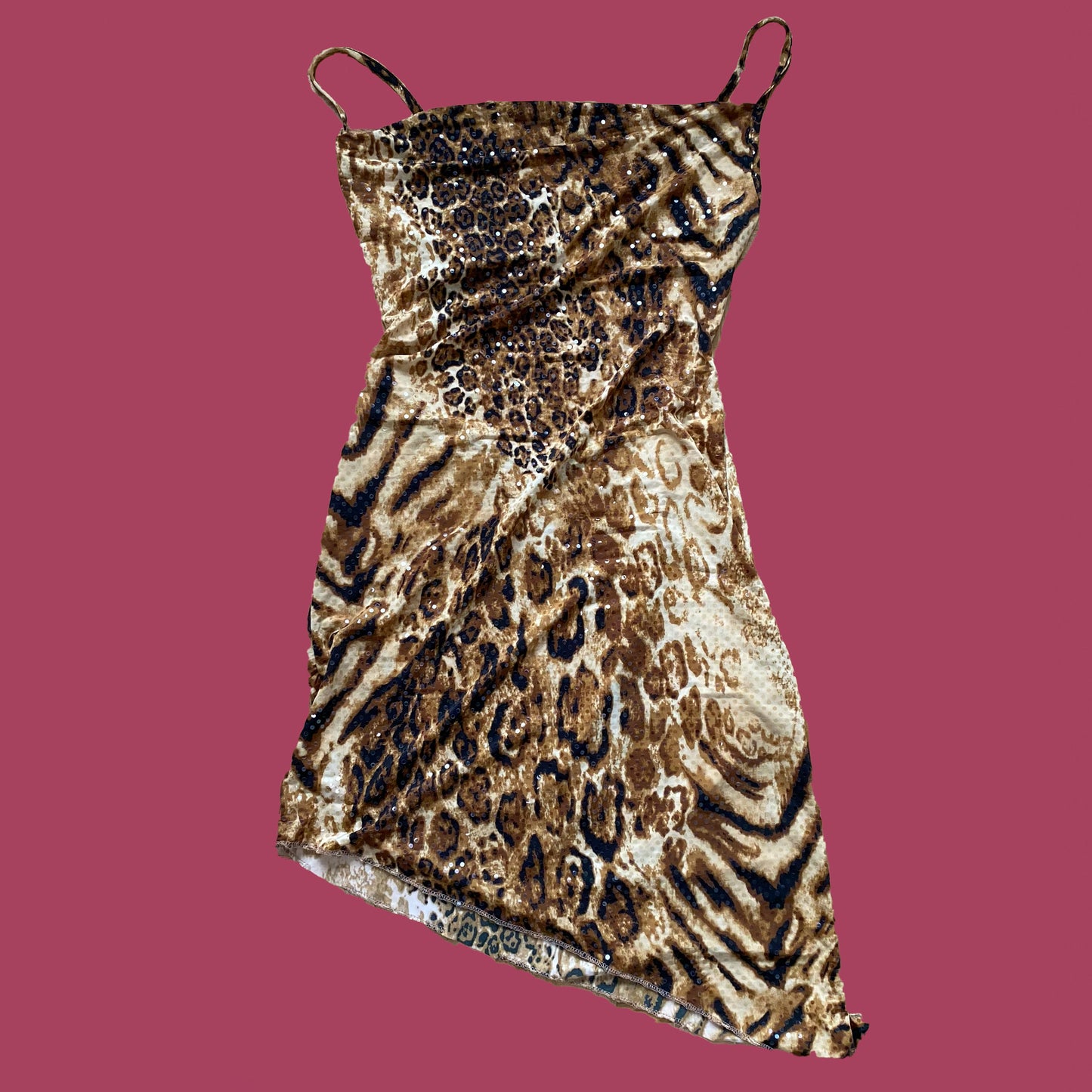 Vintage Y2K Cheetah Print Dress